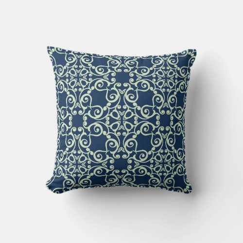 BLACK AQUA ABSRACT PATTERN CUSHION