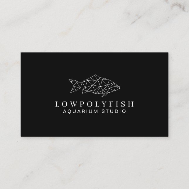 Black Aquarium Fish Business Card (Front)