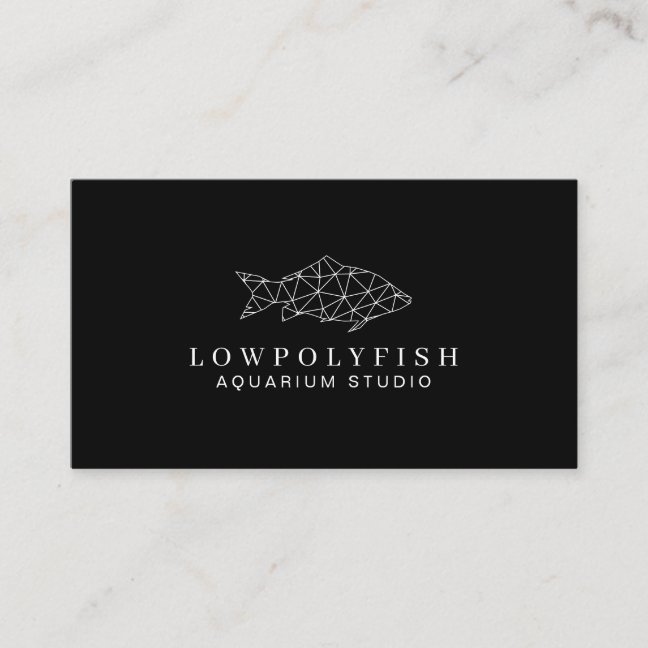 Black Aquarium Fish Business Card
