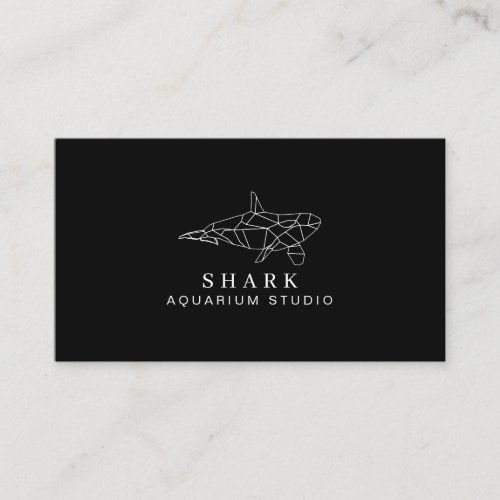 Black Aquarium Shark Business Card