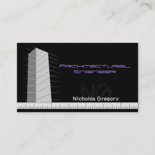 Black Architectural Engineering Business Cards