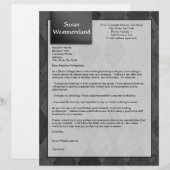 Black Argyle Custom Cover Letter Template (Front/Back)
