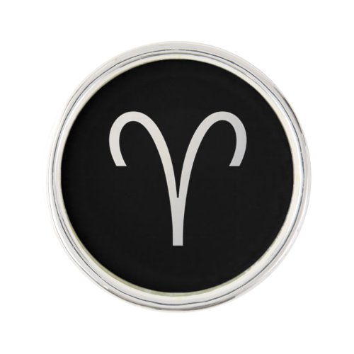 Black Aries Zodiac March 21 _ April 19 Astrology Lapel Pin