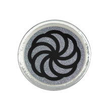 Black Armenian Eternity Symbol on Silver Glitter
