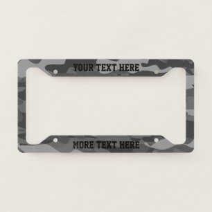 Black army camo military camouflage pattern custom license plate frame