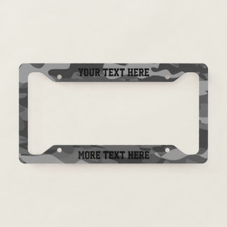 Black army camo military camouflage pattern custom license plate frame