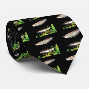 Black Arowana Neck Tie