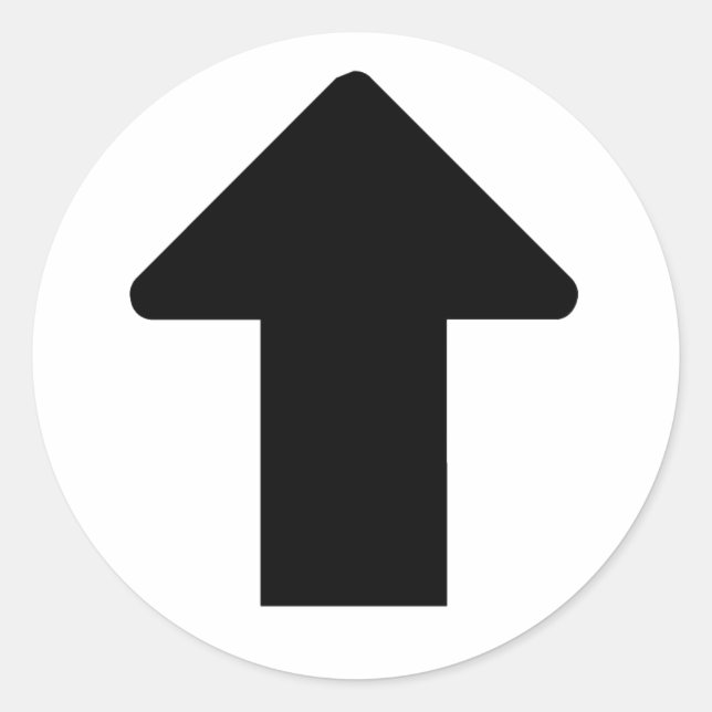 Black Arrow Classic Round Sticker (Front)