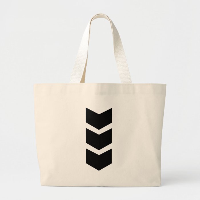 black arrow down bags