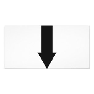 black arrow down icon card