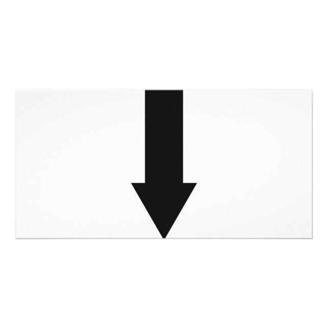 black arrow down icon card (Front)