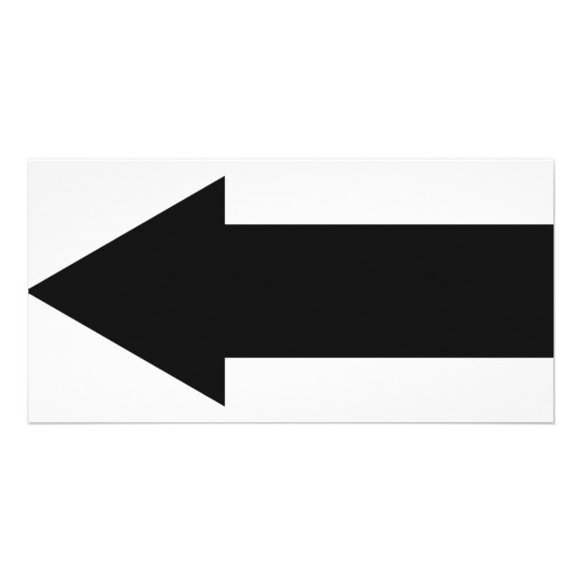 black arrow left icon card (Front)