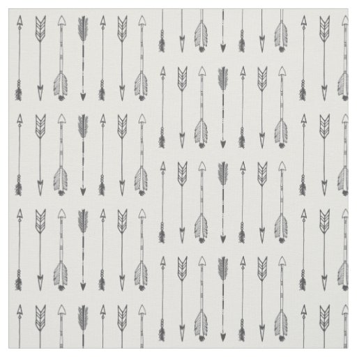 Black Arrow Print Fabric