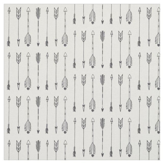Black Arrow Print Fabric (Swatch)