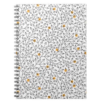 Black Arrows And Orange Circles Spiral Notebook by AnMi575 at Zazzle