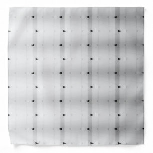 Black Arrows Classy Striped Print Pattern Silver Bandana