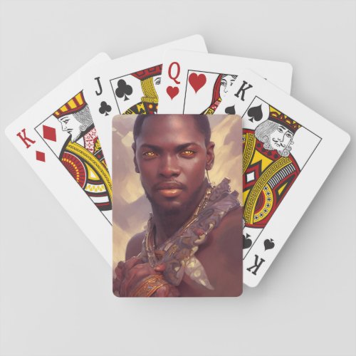 Black art African Prince Poker Cards