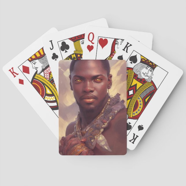 Black art: African Prince Poker Cards (Back)