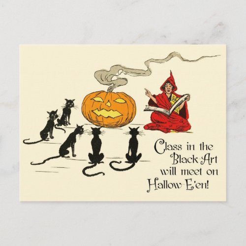 Black Art Classes with the Witch in Red Postcard