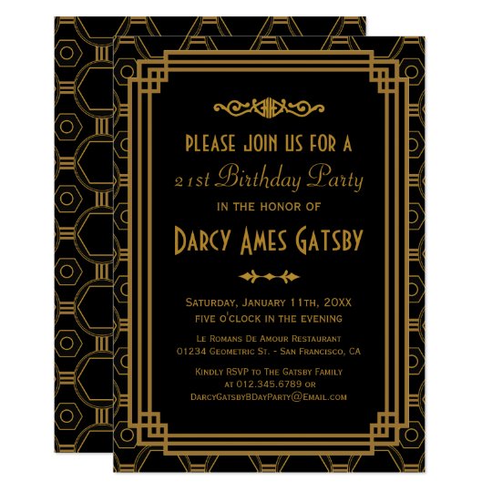art deco invitations