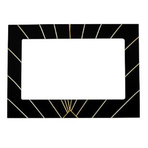 Black Art Deco Design Magnetic Frame