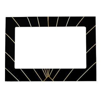 Black Art Deco Design Magnetic Frame