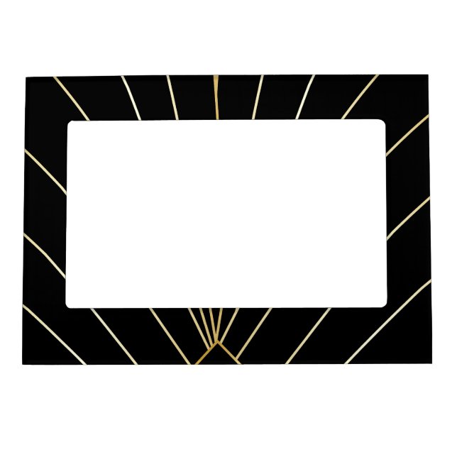 Black Art Deco Design Magnetic Frame (Front)