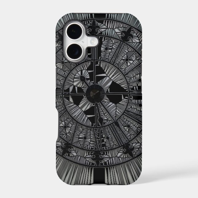 Black art design iphone case (Back)