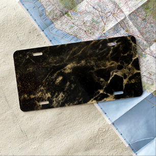 Black Art Design Worn Grunge Aesthetics Gothic License Plate