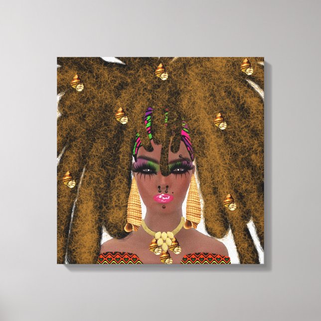 Black Art On Canvas Print (Front)