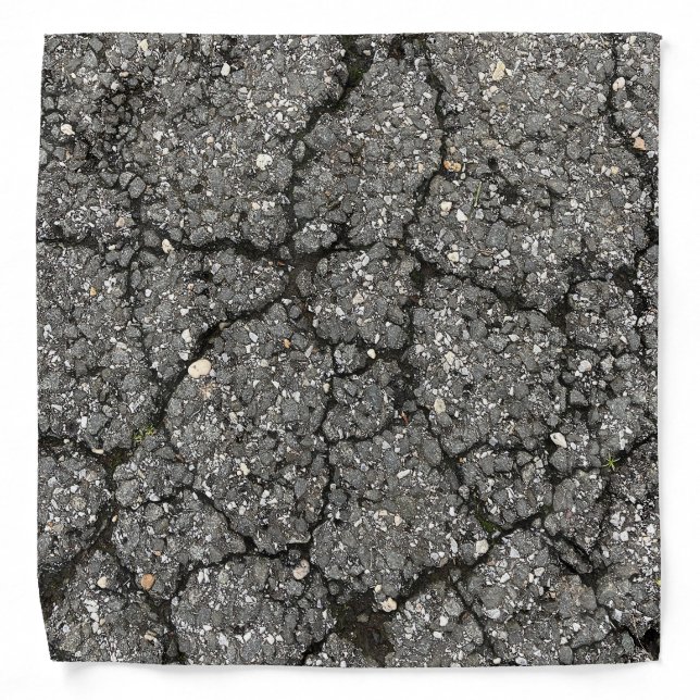 Black Asphalt Street Paving Cement Bandana (Front)