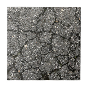 Black Asphalt Street Paving Cement Ceramic Tile