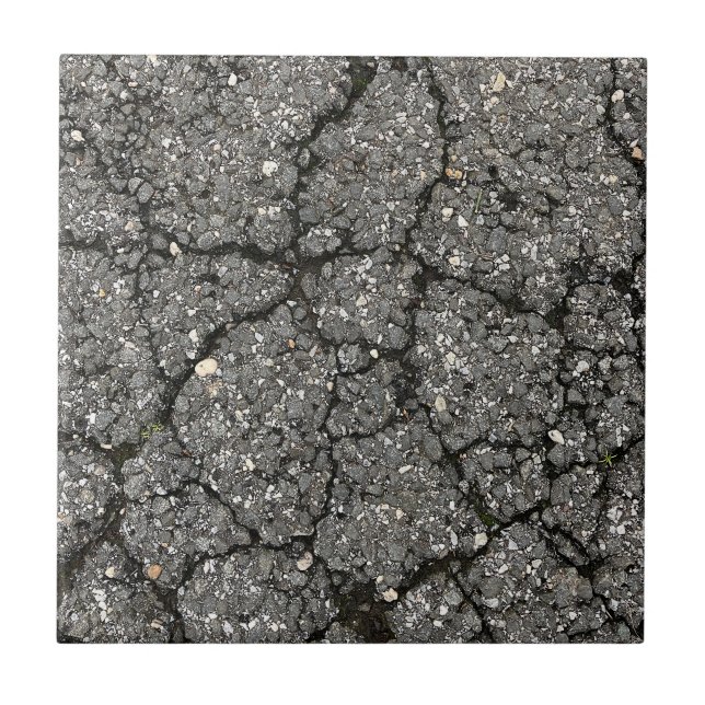 Black Asphalt Street Paving Cement Ceramic Tile (Front)