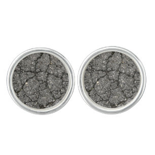 Black Asphalt Street Paving Cement Cufflinks
