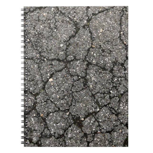 Black Asphalt Street Paving Cement Notebook (Front)