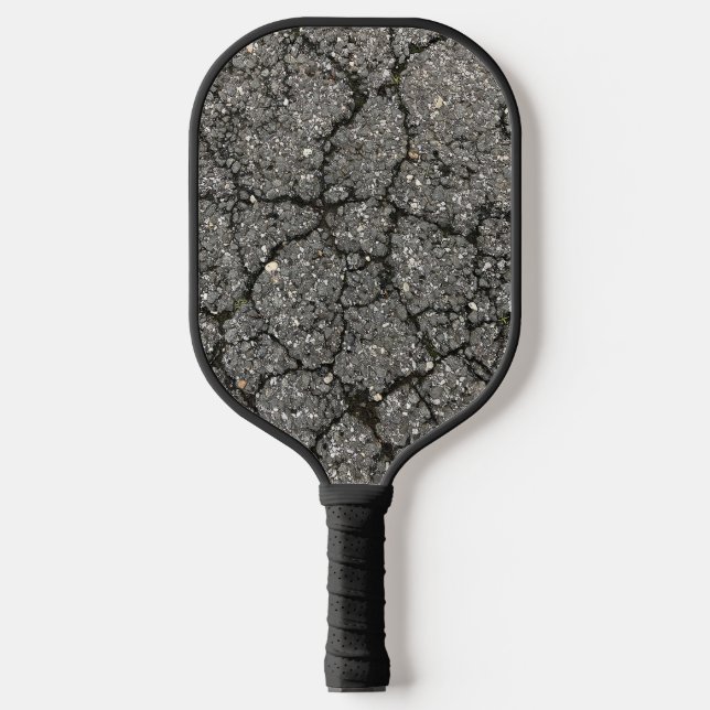 Black Asphalt Street Paving Cement Pickleball Paddle (Front)