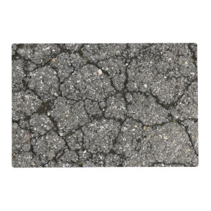 Black Asphalt Street Paving Cement Placemat