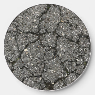 Black Asphalt Street Paving Cement Wireless Charger