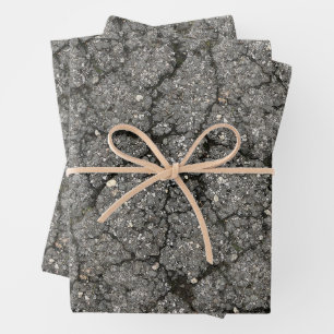 Black Asphalt Street Paving Cement Wrapping Paper Sheets