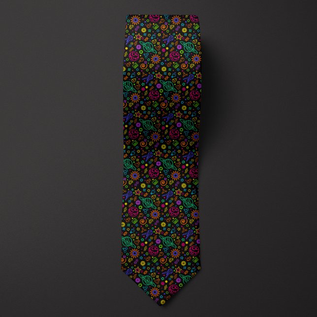 Black Astronomy Stars and Planets   Neck Tie (Creator Uploaded)