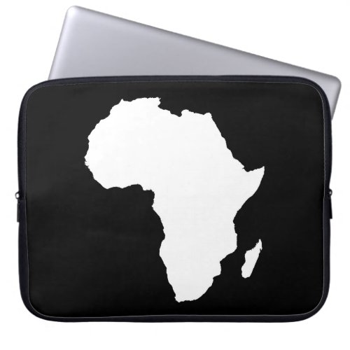 Black Audacious Africa Laptop Sleeve