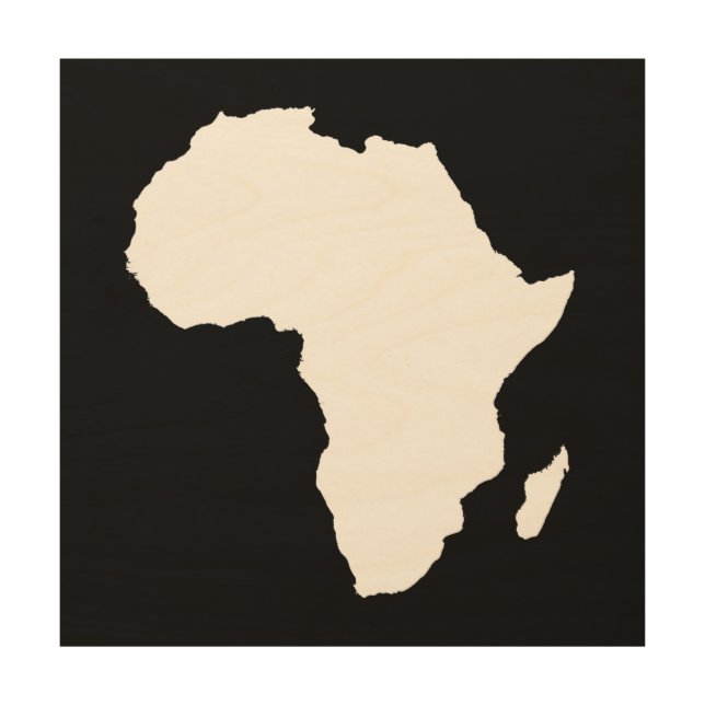 Black Audacious Africa Wood Wall Decor (Front)