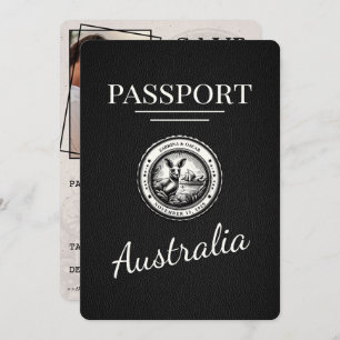Black Australia Passport Save The Date