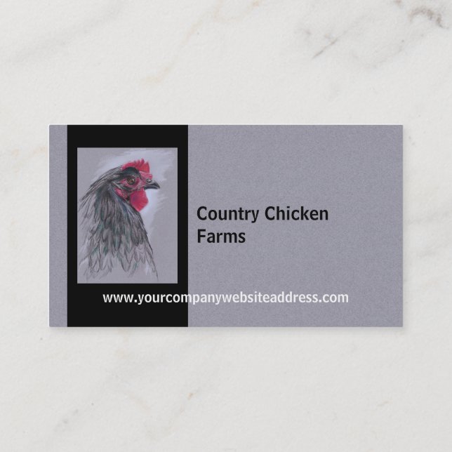 Black Australorp Hen Business Card (Back)