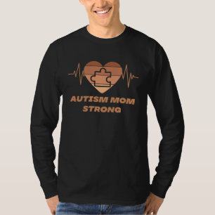 Black Autism Mom Of Autistic Son Kid Autism Awaren T-Shirt