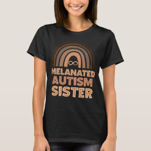 Black Autism Sister My Brother Has Autism Proud Bo T-Shirt