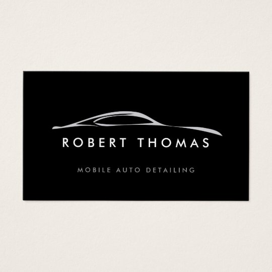 BLACK AUTO DETAILING AUTO REPAIR BUSINESS CARD