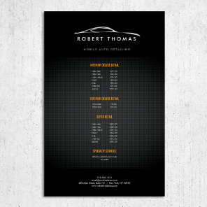 BLACK AUTO DETAILING, AUTO REPAIR FLYER