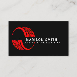 Black Auto Detailing, Auto Repair Logo Black Busin Business Card