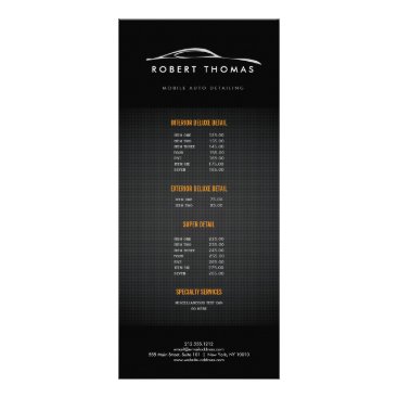 BLACK AUTO DETAILING, AUTO REPAIR RACK CARD